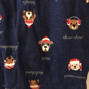 Lands End Christmas Puppy Dog PJs